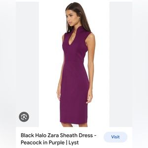 Black Halo Zara Sheath Dress Peacock in Purple Size 4